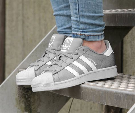 grijze superstars adidas|adidas superstar sneakers.